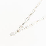 Sterling Silver Eclipse Necklace with Heart