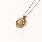 10K Gold Lupine Pendant Necklace