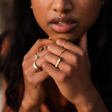 10k Gold Mini Gemstone Ring