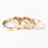 10K Gold Brushed Gold Ring