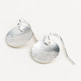 Sterling Silver Orbit Textured Dangle Earrings