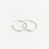 Sterling Silver Classic Brushed Hoops
