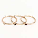 10k Gold Mini Gemstone Ring
