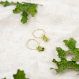Ophelia Gold Plate Sleeper Earring - Peridot