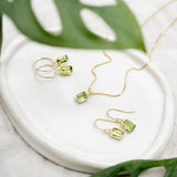Ophelia Gold Plate Sleeper Earring - Peridot