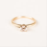 10k Gold Round Morganite Ring
