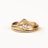 10k Gold Off-Set Ring - Set of 3