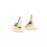 10k Gold Puffy Heart Studs