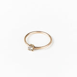10k Gold Champagne Diamond Solitaire Ring