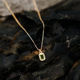 Ophelia Gold Plate Necklace - Peridot
