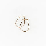 10k Gold Teardrop Half-Hammered Hoops