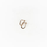 10k Gold Teardrop Half-Hammered Hoops