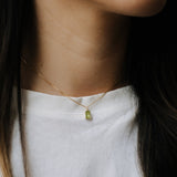 Ophelia Gold Plate Necklace - Peridot