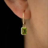 Ophelia Gold Plate Sleeper Earring - Peridot