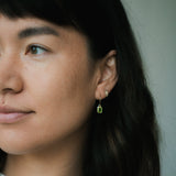 Ophelia Gold Plate Sleeper Earring - Peridot