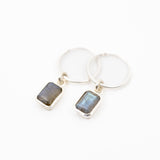 Ophelia Sterling Silver Sleeper Earring - Labradorite