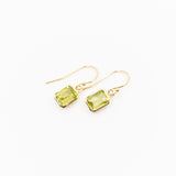 Ophelia Gold Plate Dangle Earring - Peridot
