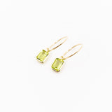 Ophelia Gold Plate Sleeper Earring - Peridot
