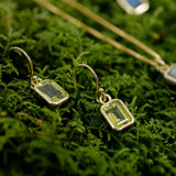 Ophelia Gold Plate Dangle Earring - Peridot
