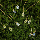 Ophelia Gold Plate Dangle Earring - Peridot
