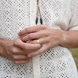 10K Gold Brushed Gold Ring