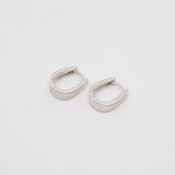 Sterling Silver Horseshoe Huggie Hoop