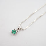Emerald Claw Necklace - Sterling Silver