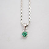Emerald Claw Necklace - Sterling Silver