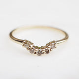 Solid Gold Diamond Halo Ring