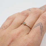 10K Gold Salt & Pepper Round Bezel Ring