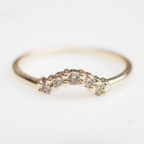 Solid Gold Diamond Halo Ring