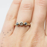 3 Diamond Ring with Bezel Setting