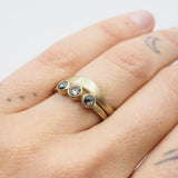 3 Diamond Ring with Bezel Setting