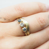 3 Diamond Ring with Bezel Setting