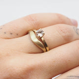 10k Gold Round Morganite Ring