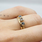 3 Diamond Ring with Bezel Setting