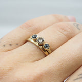 3 Diamond Ring with Bezel Setting