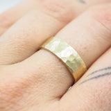 10K Gold Hammered Ring