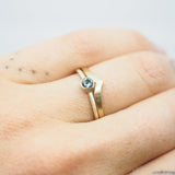 10K Gold Montana Sapphire Gemstone Ring