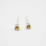 Sterling Silver Yellow Sapphire Studs