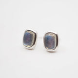 Sterling Silver Labradorite Cabochon Studs