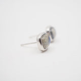 Sterling Silver Labradorite Cabochon Studs
