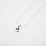 London Blue Topaz Necklace - Sterling Silver