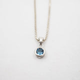 London Blue Topaz Necklace - Sterling Silver