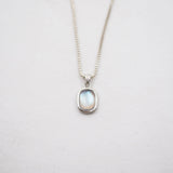 Labradorite Cabochon Necklace - Sterling Silver
