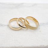 10k Gold Half Round Band Comfort Fit
