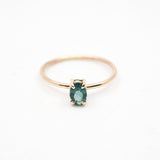 10k Gold Oval Sunlight Ring - Vertical