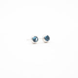 Sterling Silver Blue Topaz Studs