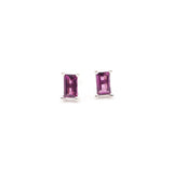 Sterling Silver Rhodolite Garnet Studs