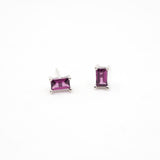 Sterling Silver Rhodolite Garnet Studs